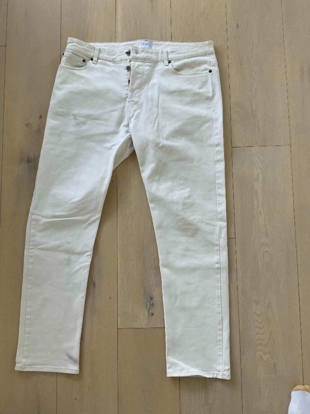 White Sunspel Denim Pants W35 L34